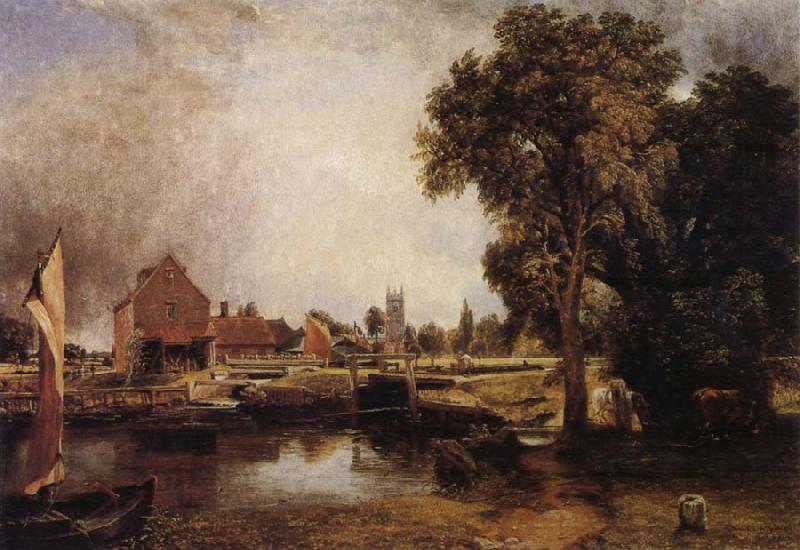 John Constable Dedham Lock and Mill oil painting image